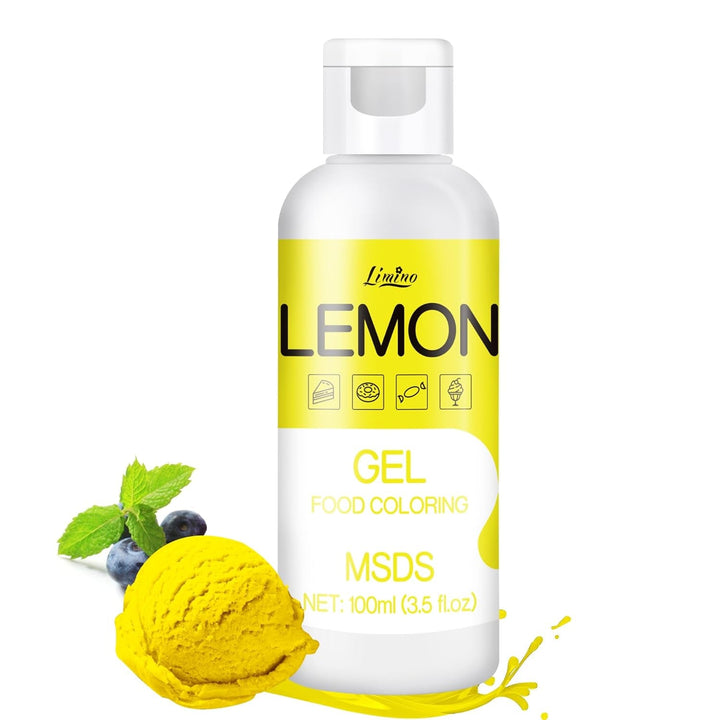 Lebensmittelfarbe Gel - 100Ml Gel Lebensmittel Farben Für Kuchen, Backen, Kekse, Macaron - Zuckerfrei Konzentrierte Farbe Food Coloring Für Tortendeko, Getränken, Osterei, DIY Slime (Weiß)