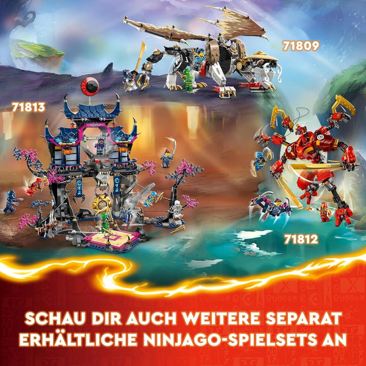Jucărie LEGO NINJAGO Dragon Stone Temple Dragon cu 6 figuri Ninja, set mare de construit, jucat și expus, cadou de ziua de naștere pentru băieți și fete 13+ 71819