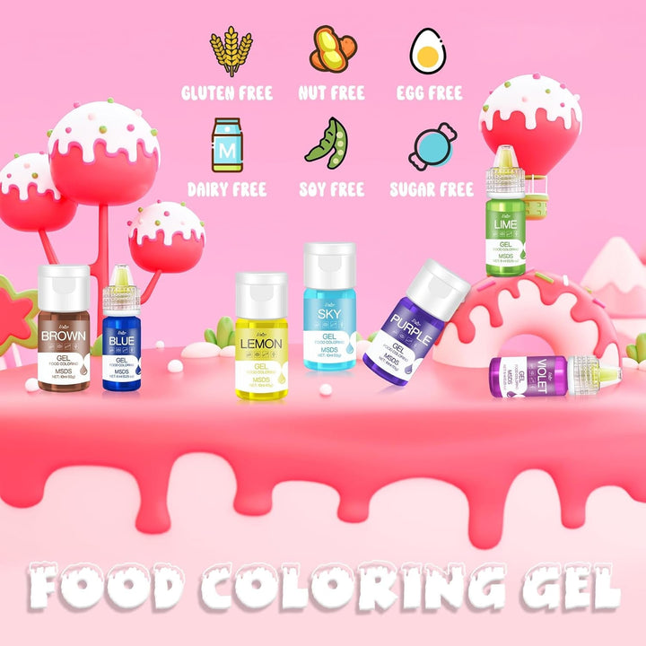 Lebensmittelfarbe Gel - 100Ml Gel Lebensmittel Farben Für Kuchen, Backen, Kekse, Macaron - Zuckerfrei Konzentrierte Farbe Food Coloring Für Tortendeko, Getränken, Osterei, DIY Slime (Weiß)