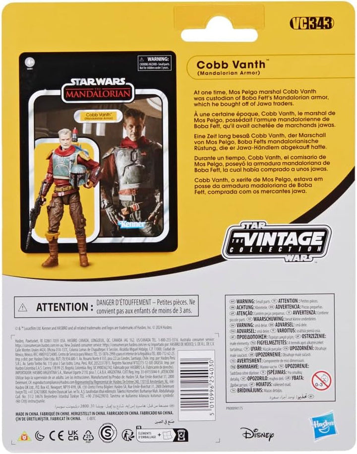 Star Wars Colecția Vintage Cobb Vanth (Armura Mandaloriană), Figura de acțiune Deluxe Zu Mandalorian, Scară 9,5 cm