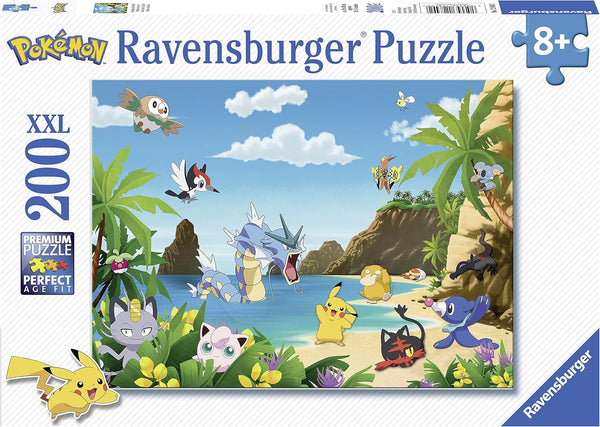 Ravensburger puzzle pentru copii - 12840 Prinde-i pe toți! - Puzzle Pokémon pentru copii începând cu vârsta de 8 ani, cu 200 de piese în format XXL