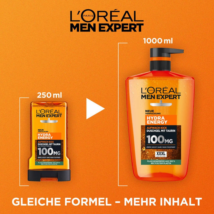 L'Oréal Men Expert XXXL Gel de duș și șampon pentru bărbați, 1 litru