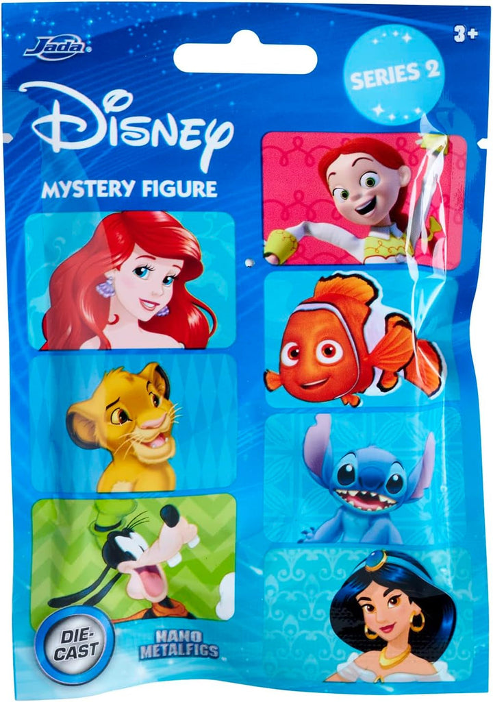 Jada Toys Disney Figure (1X Mystery Figure in Blind Pack) - 1 Surprise Collectible Figure From 12 Disney Figures, Nano Metal Figure (4Cm) For Kids & Fans Ages 3+, Series 2, Black