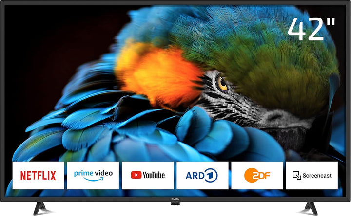 DYON Smart 43 VX 108 Cm (43 Zoll) Fernseher (Full-Hd Smart TV, HD Triple Tuner (DVB-C/-S2/-T2), App Store, Prime Video, Netflix, Youtube, DAZN, Disney+) [Mod. 2022], Schwarz