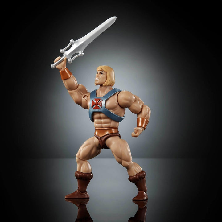 Masters of the Universe Origins Action Figure Faker din colecția de desene animate, aproximativ 14 cm înălțime, duplicat He-Man din serialul TV din anii 1980, design detaliat și 16 puncte de mișcare, JBM82