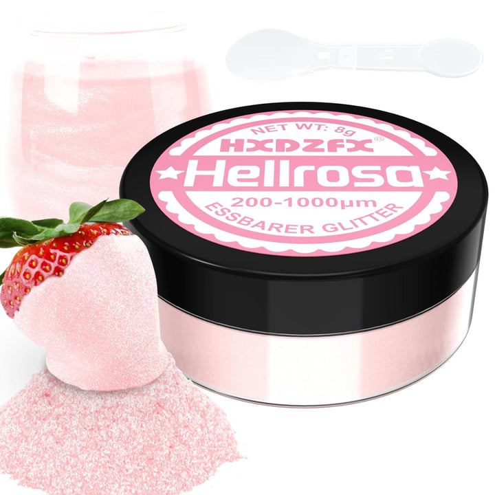 Essbarer Glitzer Für Getränke - Lebensmittelfarbe Pulver, Schimmerndes Glitzerpulver, Lebensmittel Glitzerpuder Für Schokolade, Kuchen, Fondant, Drinks - 8G (Frucht Grün)