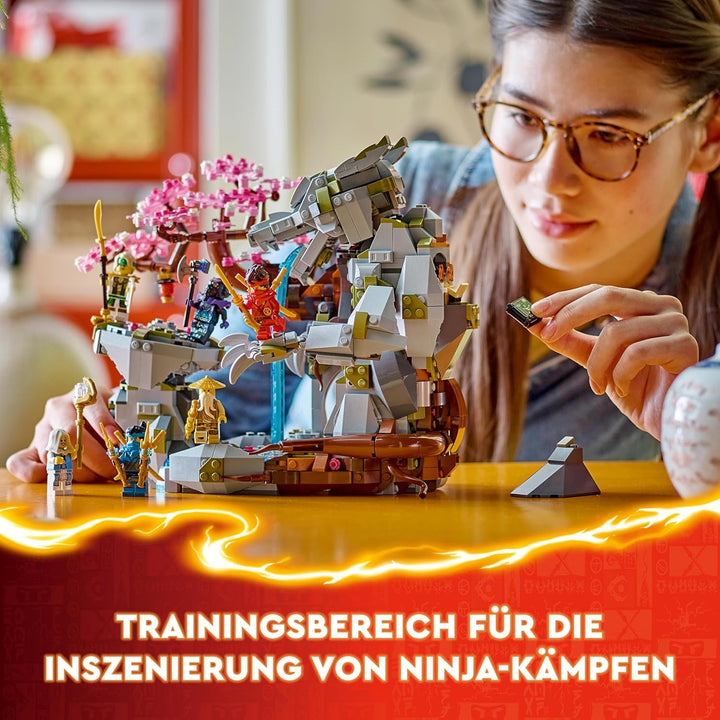 Jucărie LEGO NINJAGO Dragon Stone Temple Dragon cu 6 figuri Ninja, set mare de construit, jucat și expus, cadou de ziua de naștere pentru băieți și fete 13+ 71819