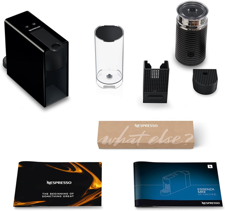 Aparat de cafea cu capsule Krups Nespresso Essenza Mini XN1108 | 19 bar | mod de economisire a energiei | 1260 W | 0.6 litri | 8.03 X 3.31 X 12.99 Cm|negru