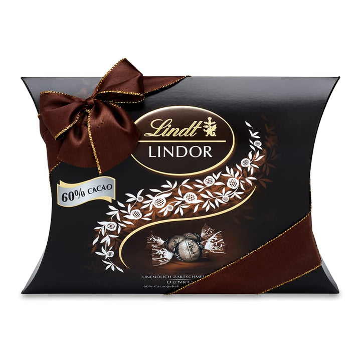 Lindt Schokolade LINDOR Kugeln 70 % Kakao Edelbitter-Schokolade | 322 G in Kissenpackung | Ca. 25 LINDOR Kugeln | Pralinen-Geschenk Oder Schokoladengeschenk