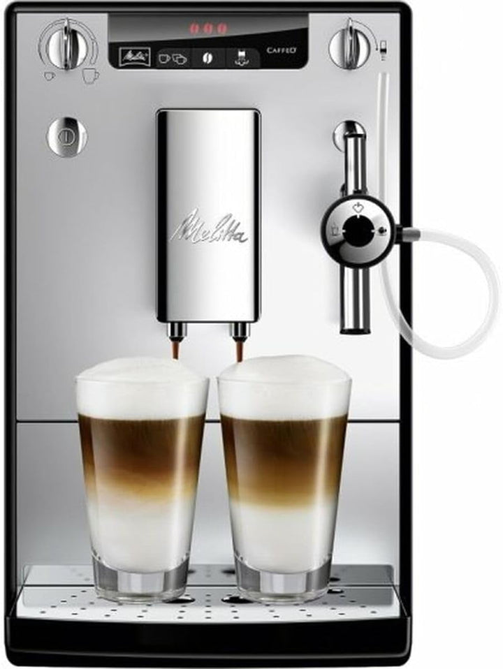 Melitta Solo & Perfect Milk - Mașină de cafea complet automată cu sistem de lapte, mașină de cappuccino pentru, de exemplu, cafea sau cappuccino, argintiu