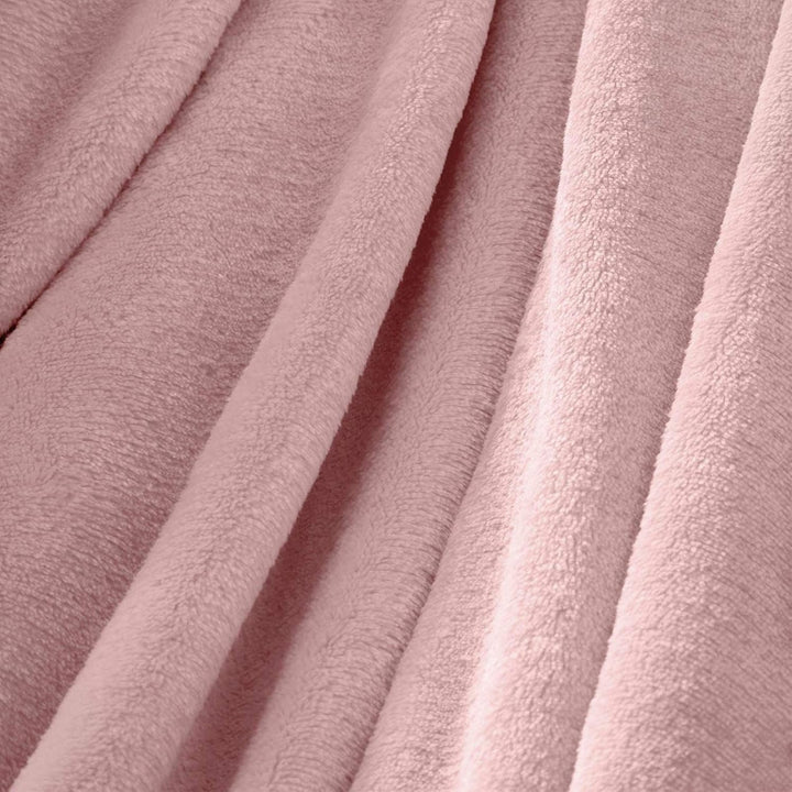 Brentfords Flanell-Fleece-Decke, Extraweich, GroÃŸ, Flauschig, Warm, Tagesdecke FÃ¼r Schlafzimmer, Einzelbett, Sofa, Couch, Blush Pink â€“ 120 X 150 Cm