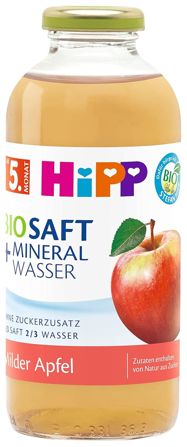 Hipp Bio-Saft + Mineralwasser Milder Apfel, 6Er Pack (6 X 0,5L)