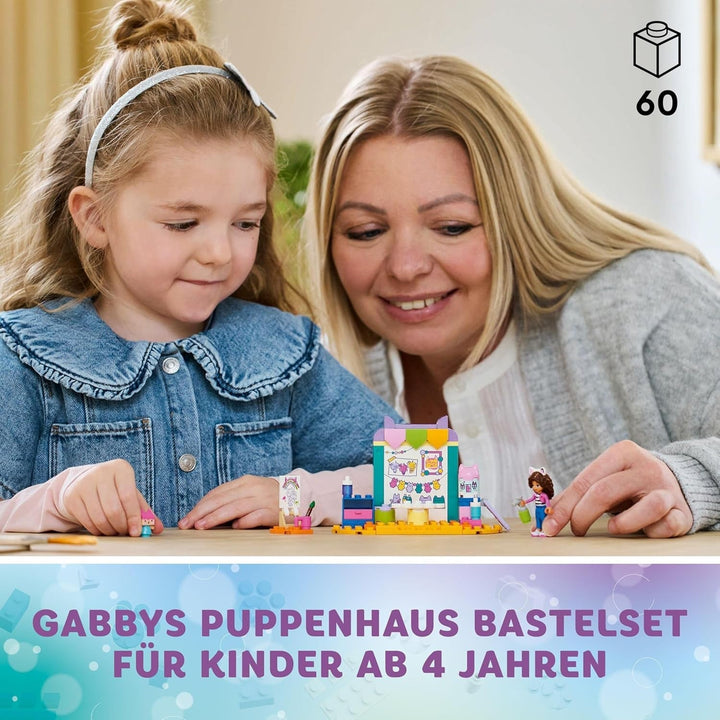 LEGO 4+ Gabby's Dollhouse Craft Fun With Baby Box, set de joacă pentru jocuri de rol, set creativ de artă și artizanat pentru fete și băieți de la 4 ani, model de jucărie House 10795