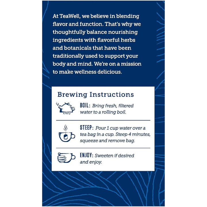 Teawell Herbal Tea, Sleep with Melatonin, Chamomile Mint, Caffeine Free Wellness Tea, 12 Tea Bags (Pack of 6) Tea USA Naty Shop