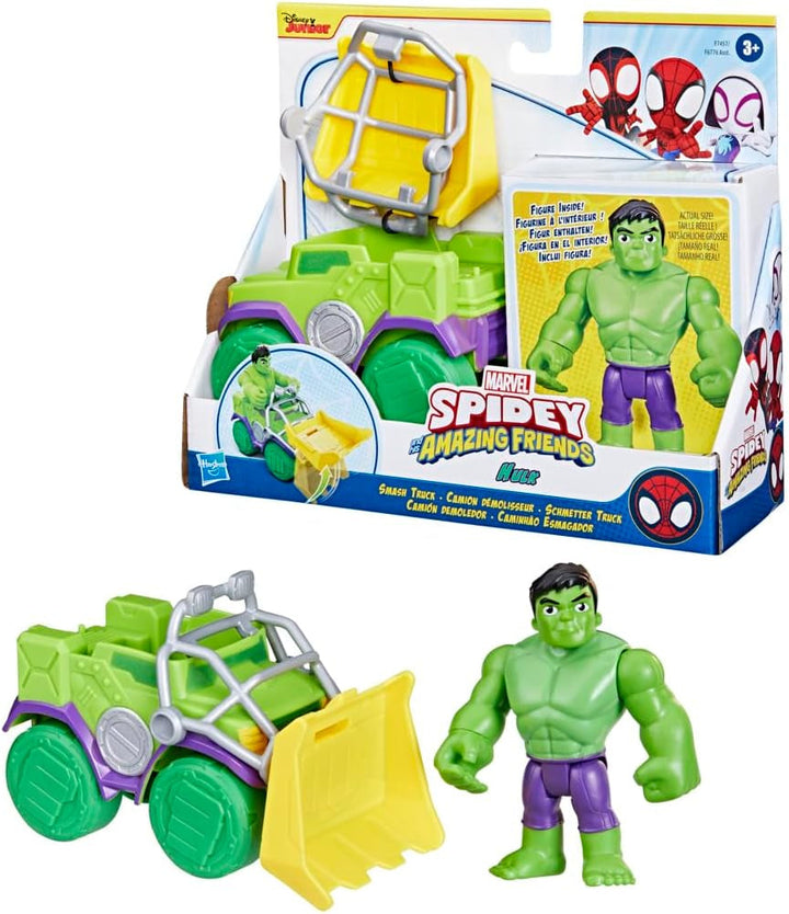 SPIDEY and HIS AMAZING FRIENDS Marvel Spidey figura cu motocicleta, jucărie pentru băieți și fete cu vârsta de 3 ani și peste