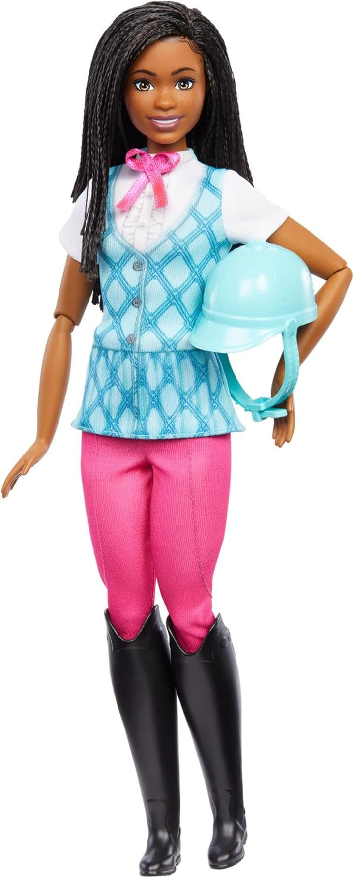 Păpușă Barbie Malibu "și accesorii de la Barbie Mysteries: Misterioasa aventură a calului", inclusiv păpușă de modă, costum de călărie detașabil și cască, HXJ38