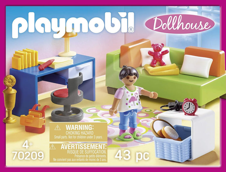 Casă de păpuși PLAYMOBIL 70209 Cameră de tineret cu figurină de fată și accesorii, de la 4 ani