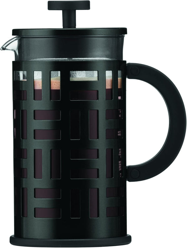Bodum Cafetière Ã€ Piston, 1.0 L, Acier Laqué Cafetieră Eileen, 8 cești, 1.0 L, 963.9 G, negru, oțel inoxidabil, 1 litru