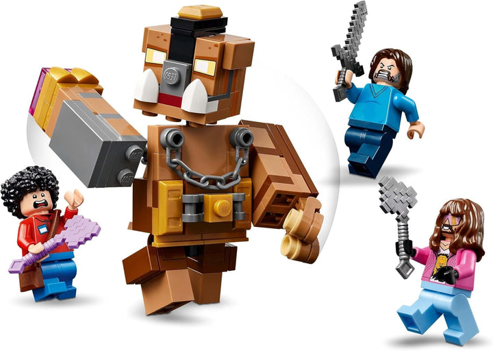 LEGO Minecraft Forest Manor cu ring de box - set pentru gameri cu zombie și Oberborst - jucărie de construcție interactivă cu echipamente și piste - cadou pentru băieți și fete 10+ - 21272