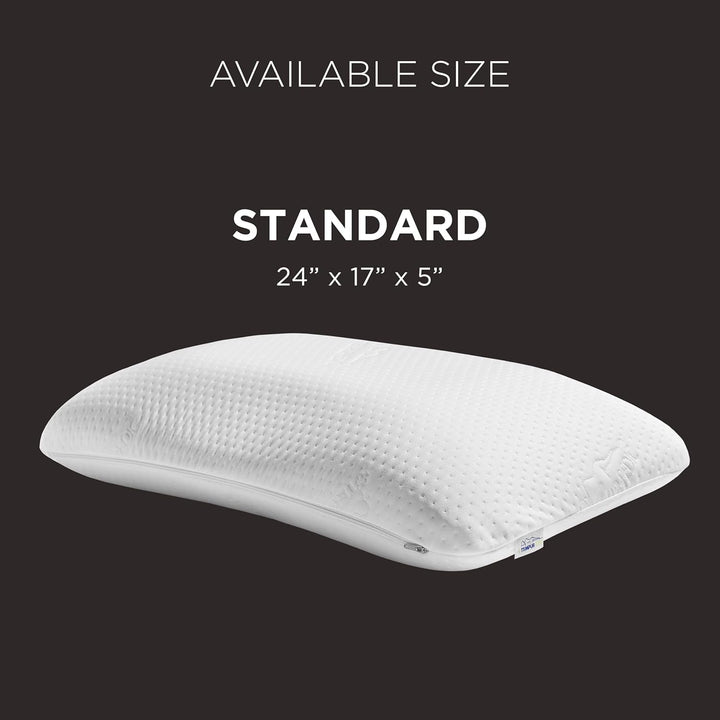 TEMPUR-PEDIC Pernă Symphony Fabricată din spumă cu memorie, Luxuriantă, Moale, Standard, Albă