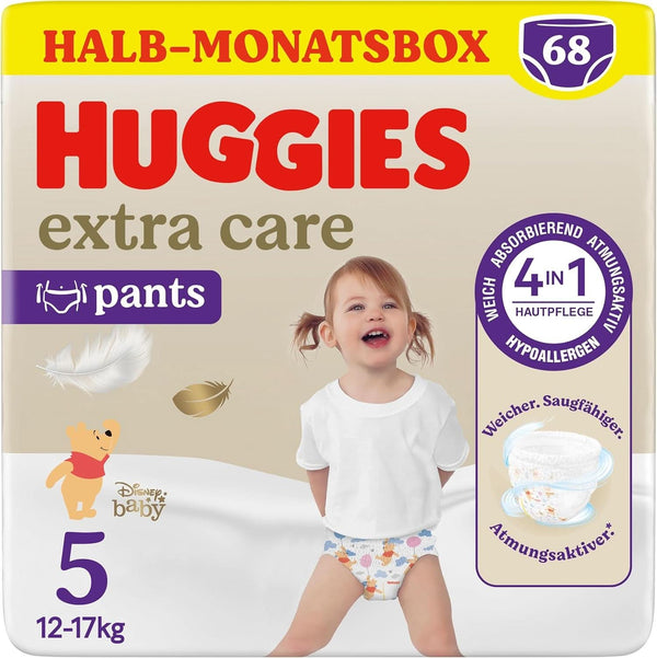 Huggies Extra Care Pants Mit Disney-Design Größe 5, 68 Windeln (2X34), Halb-Monatsbox