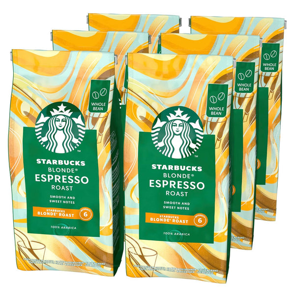 STARBUCKS Blonde Espresso Roast, Helle Röstung, Ganze Kaffeebohnen 200G (6Er Pack)