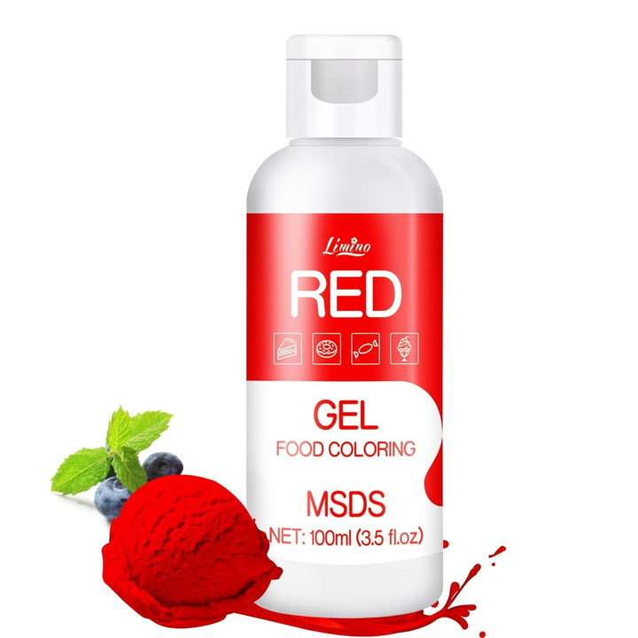 Lebensmittelfarbe Gel - 100Ml Gel Lebensmittel Farben Für Kuchen, Backen, Kekse, Macaron - Zuckerfrei Konzentrierte Farbe Food Coloring Für Tortendeko, Getränken, Osterei, DIY Slime (Weiß)