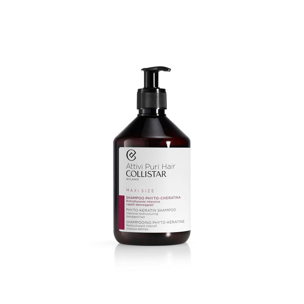 Collistar Activi Puri Hair Phyto Keratin Shampoo, intensiv, hrănitor, pentru păr deteriorat și fragil, format maxi, 500 ml Copii - Baie si Skincare Naty Shop Titlu implicit