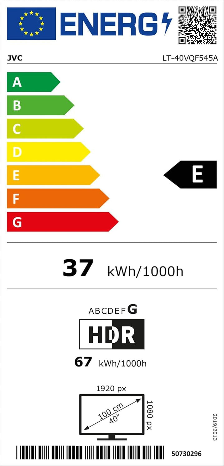 JVC QLED TV 40 Zoll Fernseher Full HD Android Smart TV (HDR, Triple-Tuner, Bluetooth) LT-40VQF545A