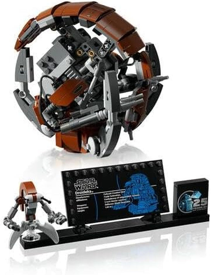 Set LEGO Star Wars Droideka, Kit model droid pentru adulți, decor pentru birou, obiect de colecție, idee de cadou pentru bărbați și femei 75381