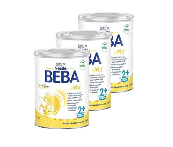 BEBA Junior 2+ Milchgetränk Ab Dem 2. Geburtstag, Babynahrung Mit HMO 2'-FL, Nur Laktose, Ohne Palmöl, 3Er Pack (3 X 800G)