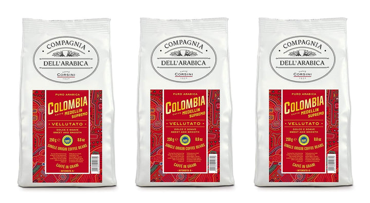 Caffè Corsini - Kaffeebohnen 3X250G Compagnia Dell'Arabica Set Guatemala / Äthiopien / El Salvador, Einzelner Ursprung, Insgesamt 750G