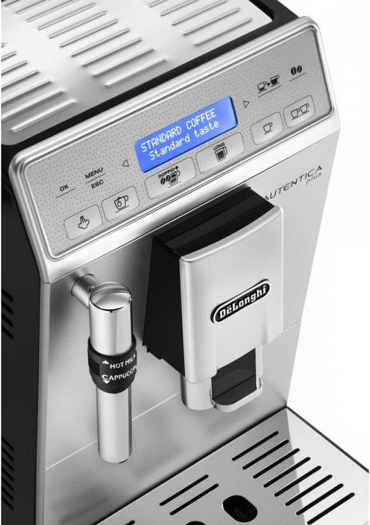 De'Longhi Autentica plus ETAM 29.620.SB mașină de cafea complet automată (1450 W, 1,4 L, duză abur) argintiu/negru