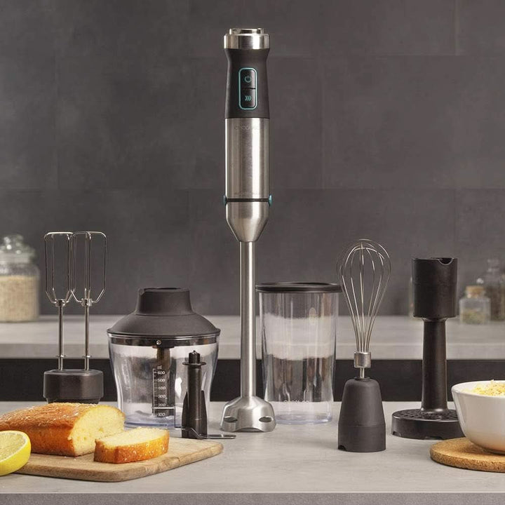 Cecotec Stabmixer Power Titanblack 1500 XL Perfectcream&Crush. 1500 W, Crossblades Technologie Mit 4-Klinge-Blättern Mit Schwarzer Titan-Beschichtung, Extralangem Fuß, Spritzschutz-Klingeneinsatz