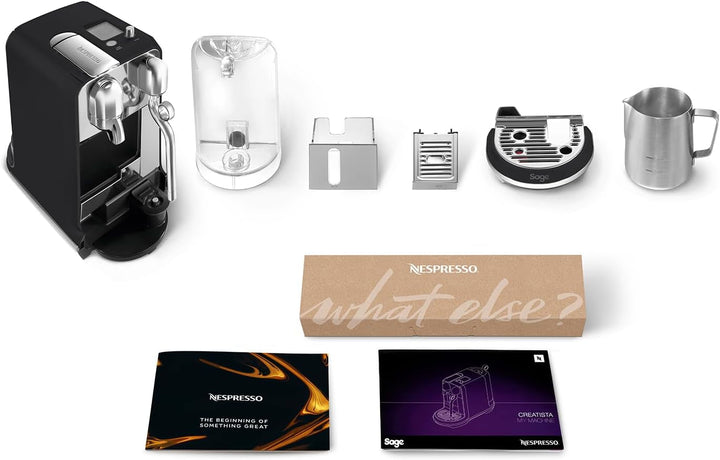 Nespresso SNE800 Creatista plus aparat de capsule de cafea de la Sage, negru mat