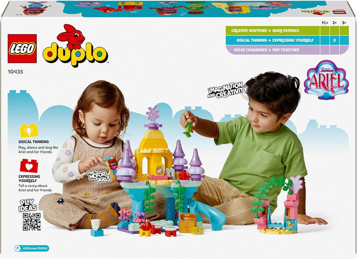 LEGO DUPLO | Disney Ariel's Magical Underwater Palace, jucărie educativă pentru Ariel sirena, castel subacvatic pentru copii cu vârsta de peste 2 ani 10435