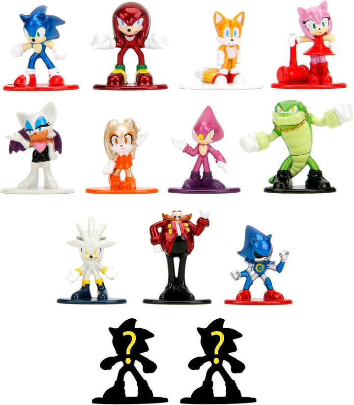 Jada Toys Sonic the Hedgehog Figure (1X Mystery Figure in Blind Pack) - 1 Surprise Collectible Figure From 13 Sonic Figures, Nano Metal Figure (Aprox. 4 Cm) For Children & Fans From 3 Years, Wave 1