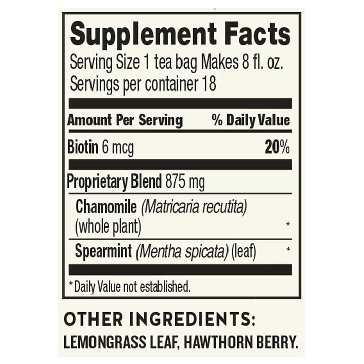 Sleepytime Biotin Beauty Rest Tea, 18 Tea Bags Box Tea USA Naty Shop