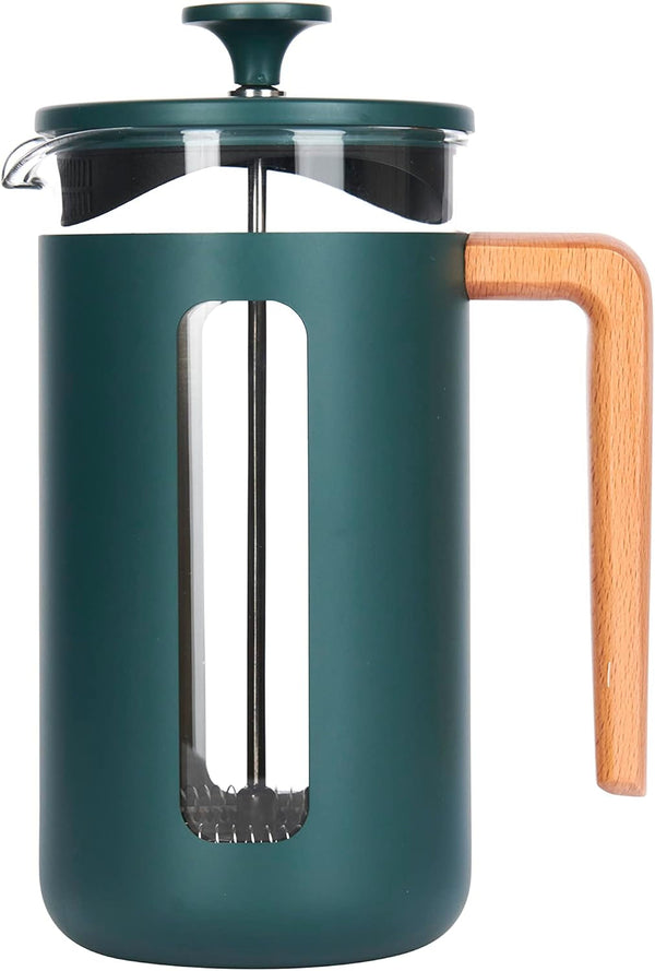 La Cafetière Pisa Cafetieră, oțel inoxidabil, 8 căni, verde, în cutie cadou, crem