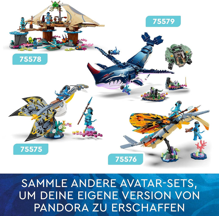 LEGO Avatar Descoperirea lui Ilu, Calea Apei Jucărie construibilă cu figură subacvatică, Pandora Set de colecție pentru copii și fani ai filmelor de la 8 ani în sus 75575