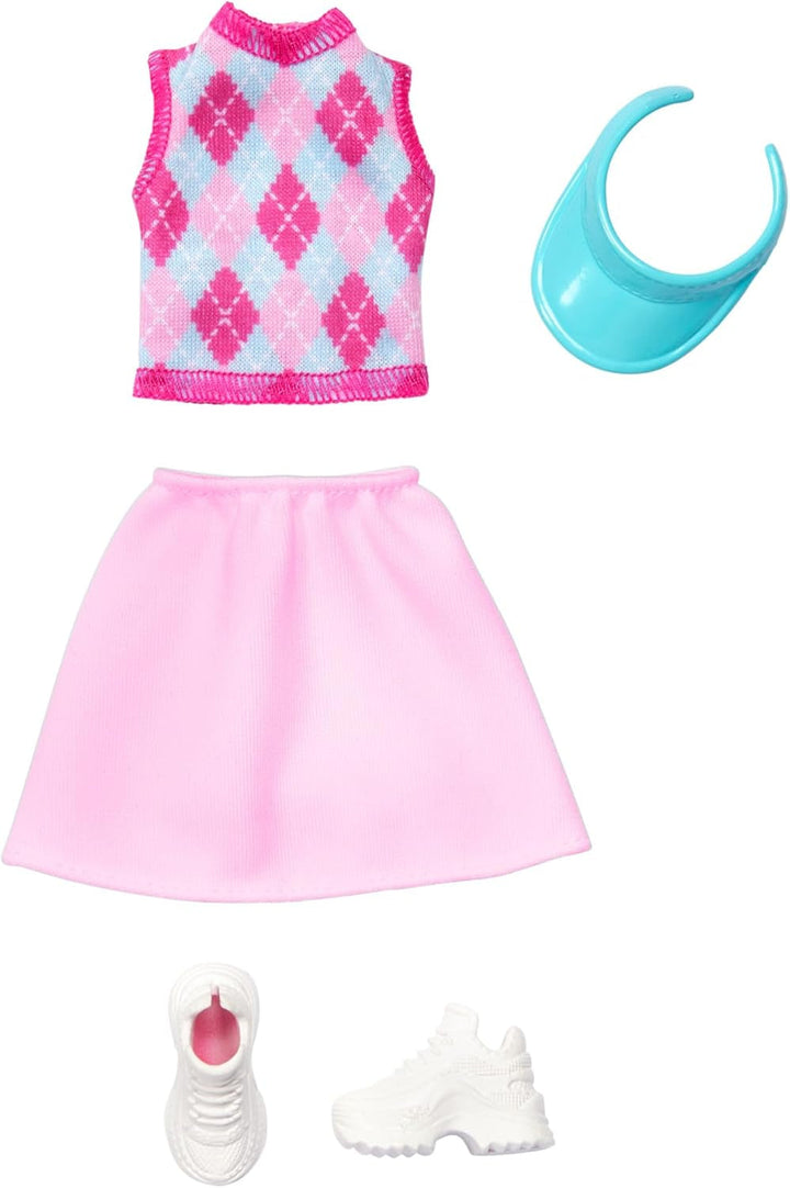 Barbie Fashions And Accessories - Set de modă colorat cu peste 65 de ținute unice, 13 articole de îmbrăcăminte, 8 accesorii și 8 perechi de pantofi, pentru ore întregi de distracție în styling, universal, HRG56