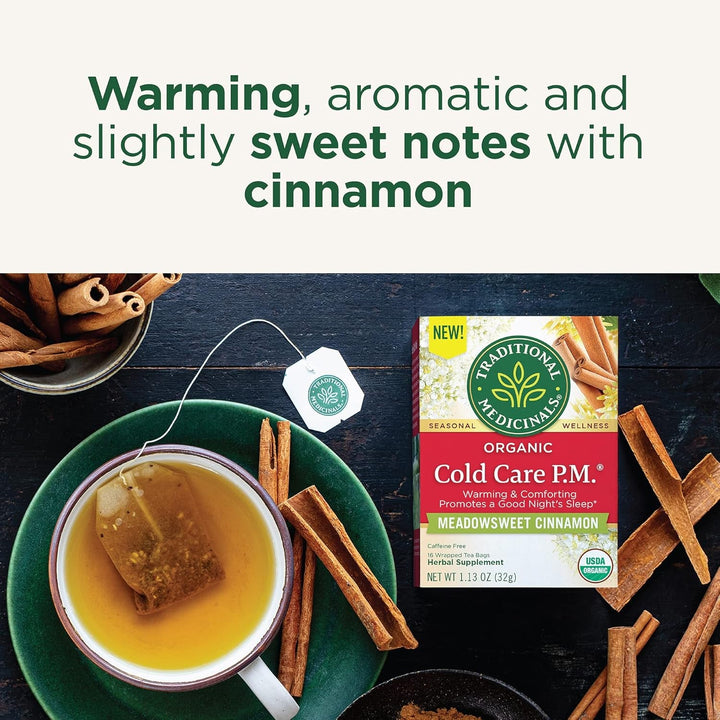 Tea, Organic Cold Care PM, Get a Good Night'S Sleep, 16 Tea Bags Tea USA Naty Shop