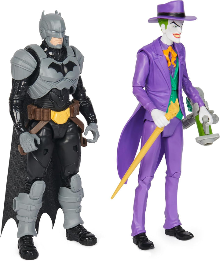 DC Batman Adventures Batman Vs the Joker Action Figure Set, 30 cm - 2 figuri complet mobile cu 12 elemente de echipament pentru jocuri de rol captivante, jucărie pentru copii cu vârsta de peste 4 ani