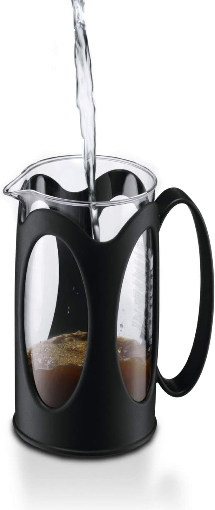 Bodum 10682-01 Cafetieră Kenya (sistem de presare franțuzească, filtru permanent din oțel inoxidabil, 0,35 litri) Negru