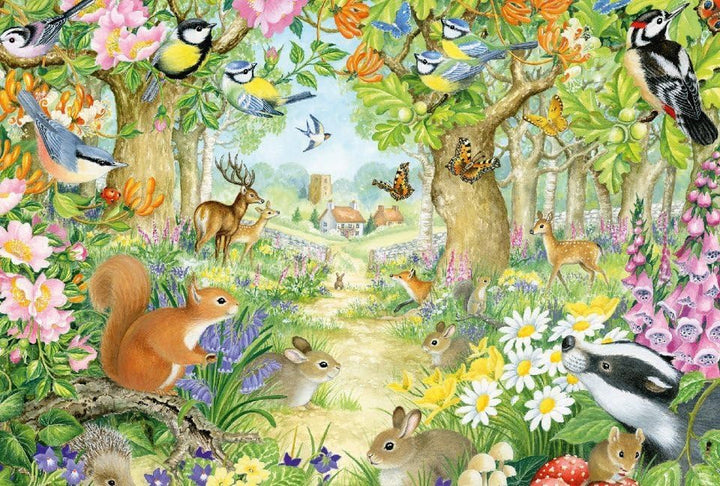 Schmidt Spiele 56370 Animale în pădure, puzzle pentru copii, 100 piese