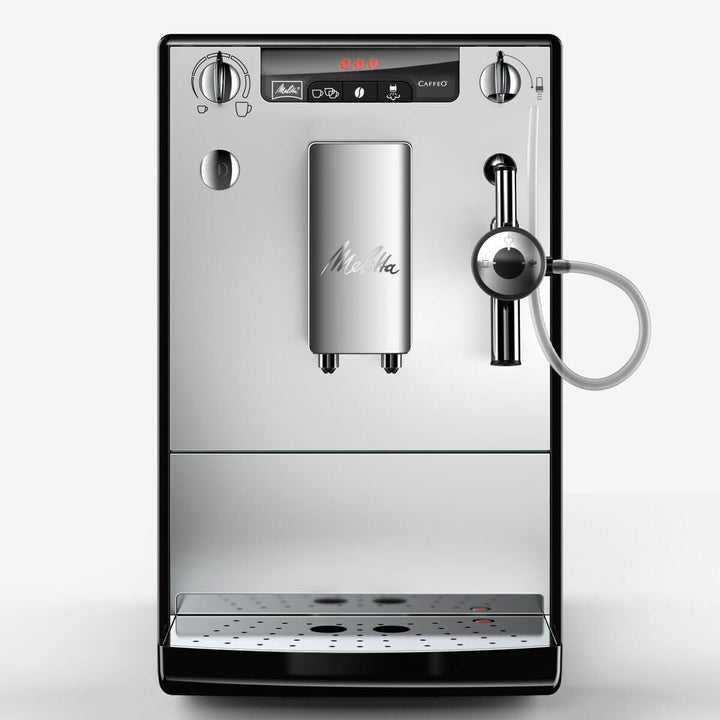 Melitta Solo & Perfect Milk - Mașină de cafea complet automată cu sistem de lapte, mașină de cappuccino pentru, de exemplu, cafea sau cappuccino, argintiu