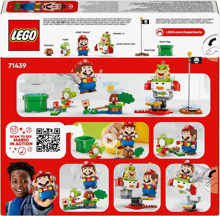 LEGO Super Mario Adventure cu Mario interactiv, set cu cărucior de clovn junior, Yoshi de jucărie, cadou Nintendo pentru băieți, fete și gameri de la 6 ani 71439