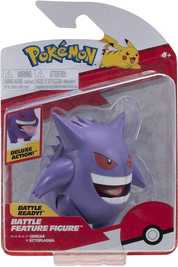 Pokémon PKW0359 - Battle Feature Figure - Gengar, figură mobilă oficială, 11,5 cm