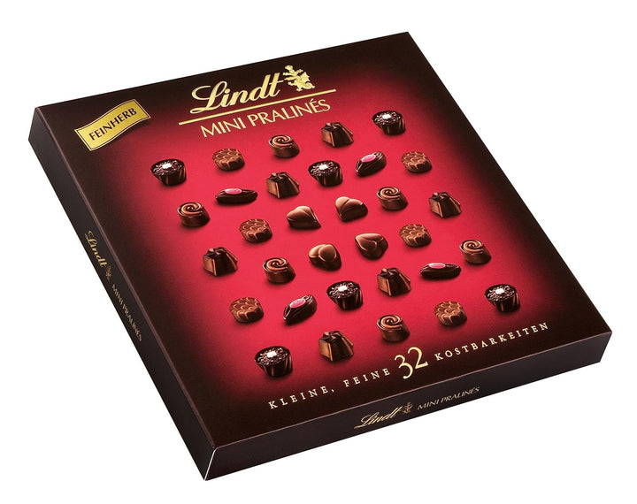 Lindt Schokolade - Feinherbe Mini Pralinés | 90 G | Pralinen-Schachtel Mit Je 18 Pralinen in 6 Köstlichen Sorten | Pralinengeschenk | Schokoladengeschenk