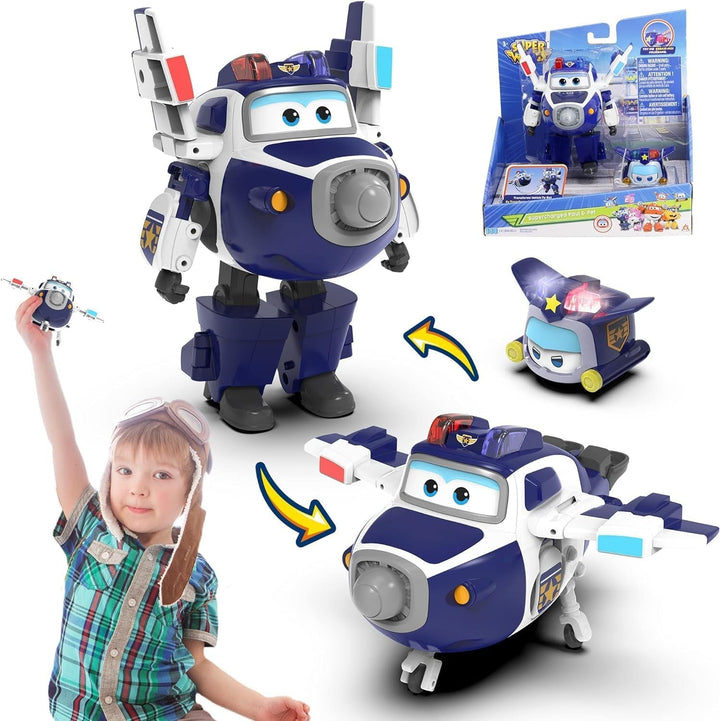 Super Wings EU770447 - Transforming Tino & Pet, figură de joacă transformabilă cu înălțimea de aprox. 14,5 cm și animal de companie cu înălțimea de aprox. 4,3 cm, pentru copii cu vârsta de peste 3 ani